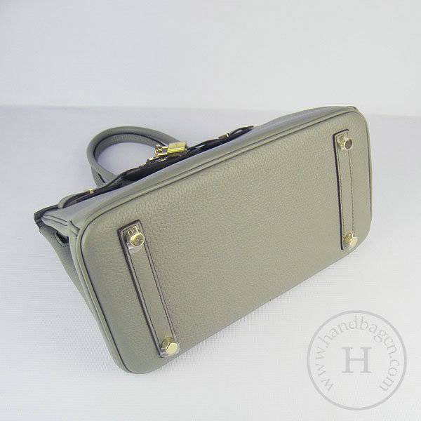 Hermes Birkin 30cm 6088 Dark Gray Calfskin Leather With Gold Hardware - Click Image to Close