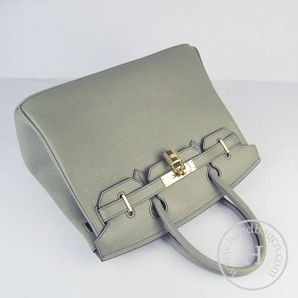 Hermes Birkin 30cm 6088 Dark Gray Calfskin Leather With Gold Hardware