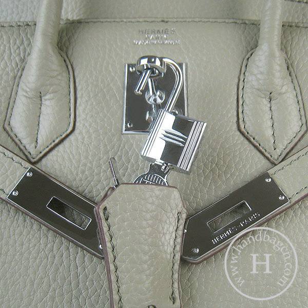 Hermes Birkin 30cm 6088 Dark Gray Calfskin Leather With Silver Hardware