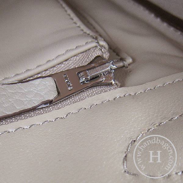 Hermes Birkin 30cm 6088 Gray Calfskin Leather With Silver Hardware