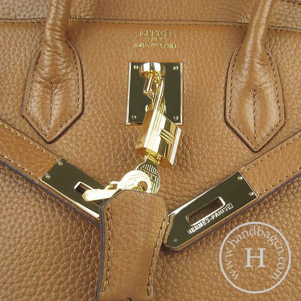 Hermes Birkin 30cm 6088 Light Coffee Calfskin Leather With Gold Hardware
