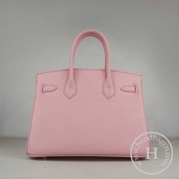 Hermes Birkin 30cm 6088 Pink Calfskin Leather With Gold Hardware - Click Image to Close