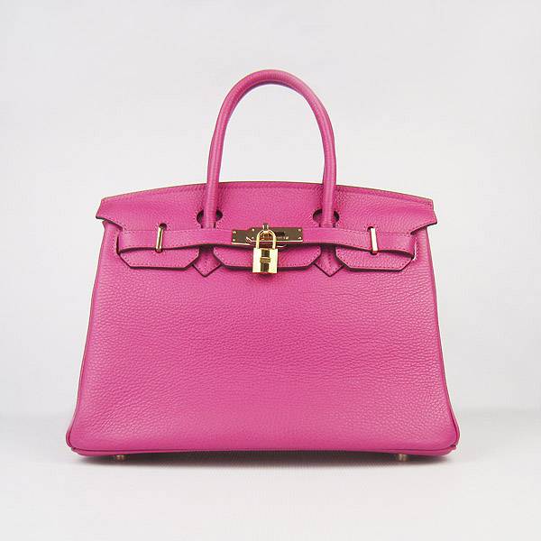 Hermes Birkin 30cm 6088 Peach Red Calfskin Leather With Gold Hardware - Click Image to Close