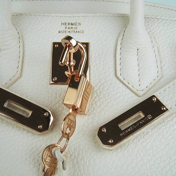 Hermes Birkin 30cm 6088 Cream Calfskin Leather With Gold Hardware