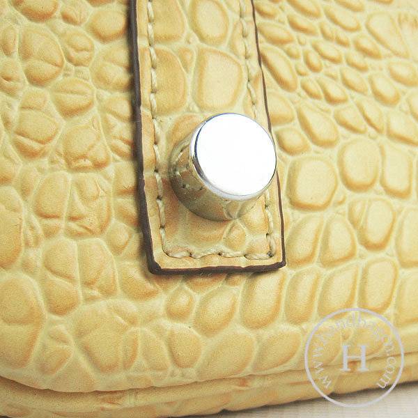 Hermes Birkin 30cm 6088 Yellow Alligator Leather With Silver Hardware - Click Image to Close