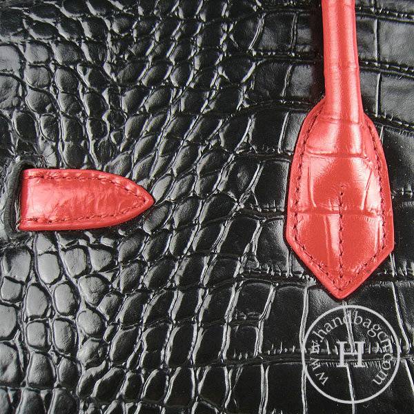 Hermes Birkin 35cm 6089 Black Mix Alligator Leather With Gold Hardware - Click Image to Close