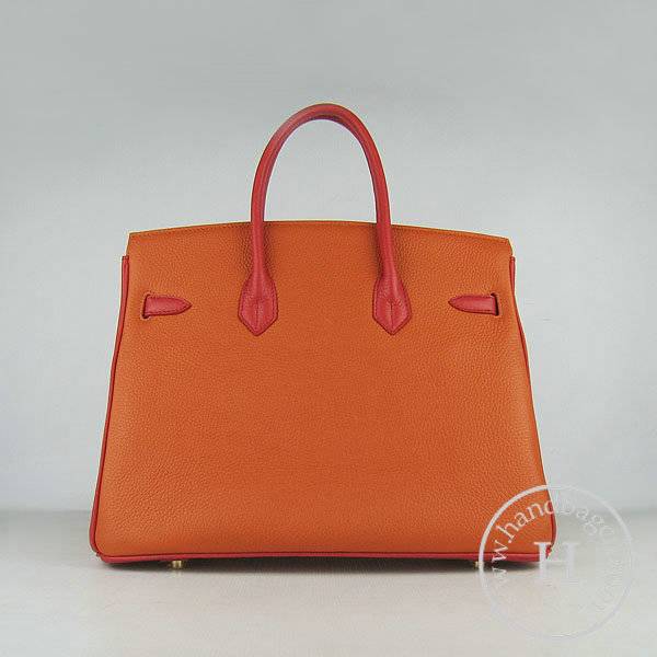 Hermes Birkin 35cm 6089 Mix Calfskin Leather With Gold Hardware - Click Image to Close