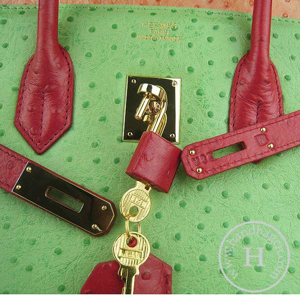 Hermes Birkin 35cm 6089 Mix Ostrich Leather With Gold Hardware