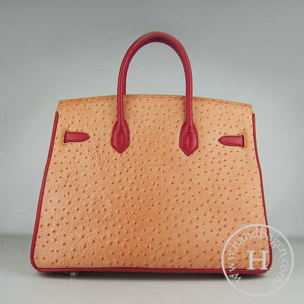Hermes Birkin 35cm 6089 Mix Ostrich Leather With Silver Hardware - Click Image to Close
