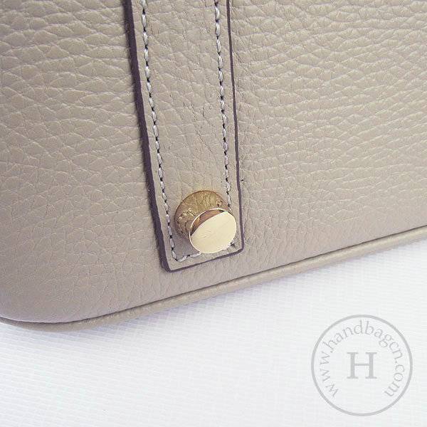 Hermes Birkin 35cm 6089 Gray Calfskin Leather With Gold Hardware
