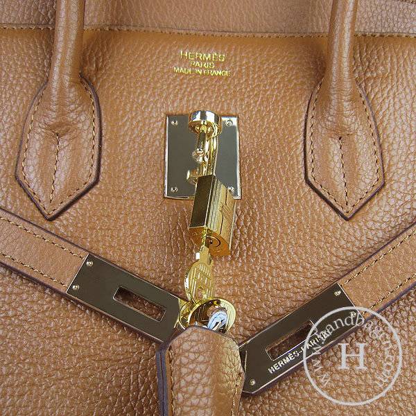 Hermes Birkin 35cm 6089 Light Coffee Calfskin Leather With Gold Hardware