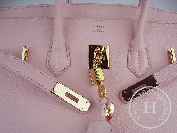 Hermes Birkin 35cm 6089 Pink Calfskin Leather With Gold Hardware