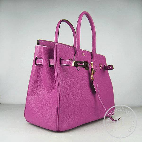 Hermes Birkin 35cm 6089 Peach Red Cow Leather With Gold Hardware - Click Image to Close