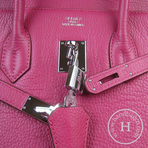 Hermes Birkin 35cm 6089 Peach Red Calfskin Leather With Silver Hardware - Click Image to Close