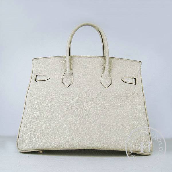 Hermes Birkin 35cm 6089 Cream Pearl Leather With Gold Hardware