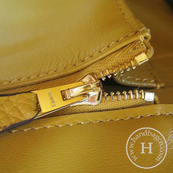 Hermes Birkin 35cm 6089 Yellow Calfskin Leather With Gold Hardware