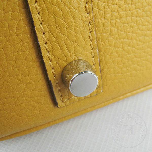 Hermes Birkin 35cm 6089 Yellow Calfskin Leather With Silver Hardware