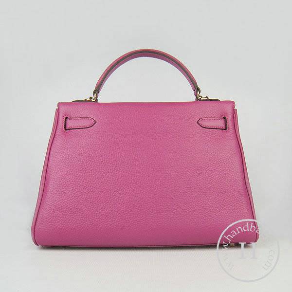 Hermes Mini Kelly 32cm Pouchette 6108 Peach Red Calfskin Leather With Gold Hardware - Click Image to Close