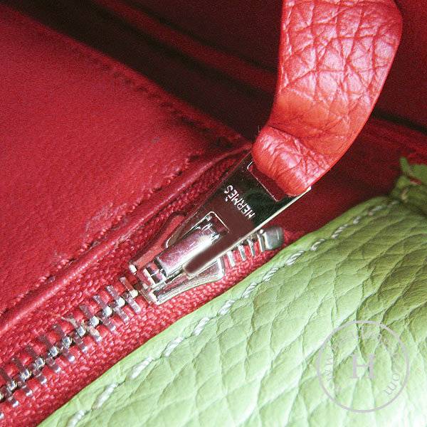 Hermes Mini Kelly 32cm Pouchette 6108 Red Mix Calfskin Leather With Silver Hardware