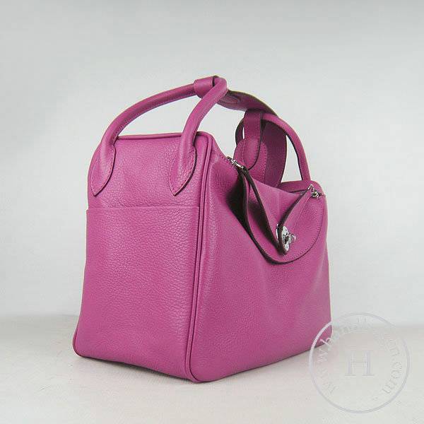 Hermes Lindy 34cm 6208 Peach Red Calfskin Leather With Silver Hardware