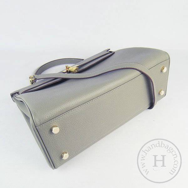 Hermes Mini Kelly 35cm Pouchette 6308 Khaki Calfskin Leather With Gold Hardware