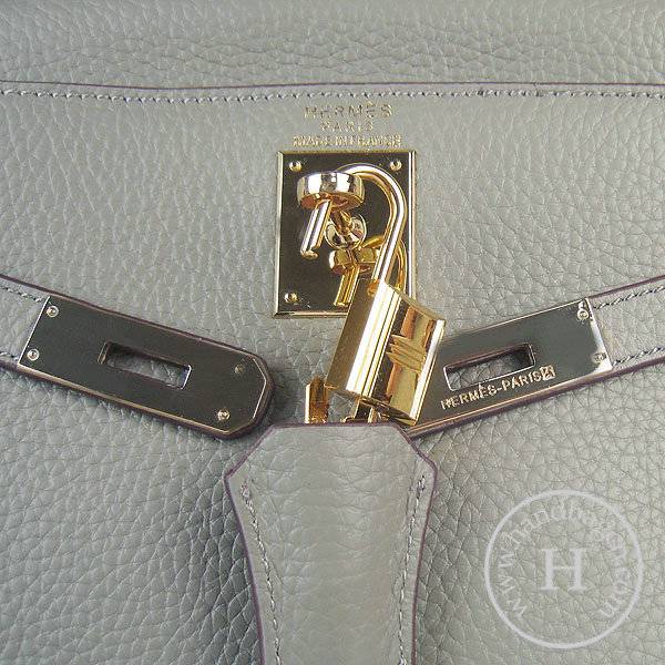 Hermes Mini Kelly 35cm Pouchette 6308 Khaki Calfskin Leather With Gold Hardware