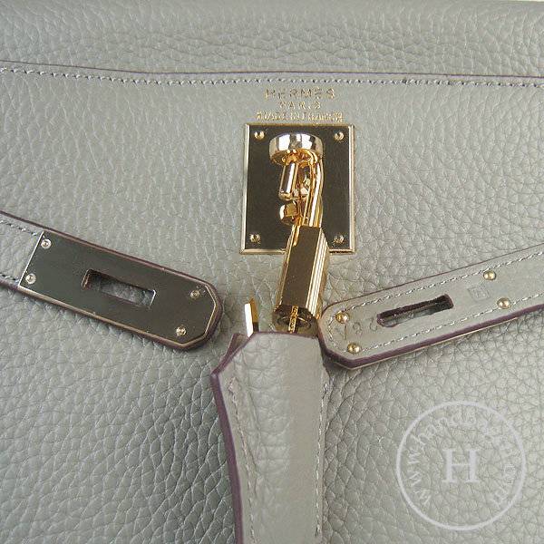 Hermes Mini Kelly 35cm Pouchette 6308 Khaki Calfskin Leather With Gold Hardware - Click Image to Close