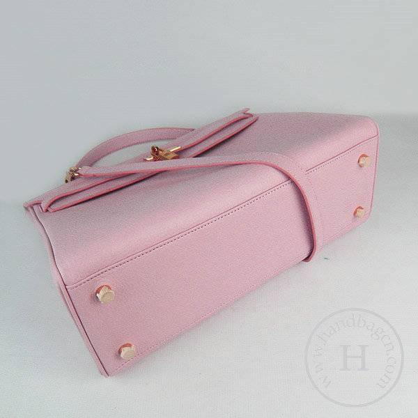 Hermes Mini Kelly 35cm Pouchette 6308 Pink Calfskin Leather With Gold Hardware - Click Image to Close