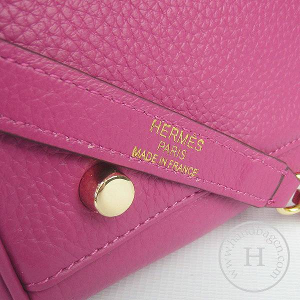 Hermes Mini Kelly 35cm Pouchette 6308 Peach Red Calfskin Leather With Gold Hardware