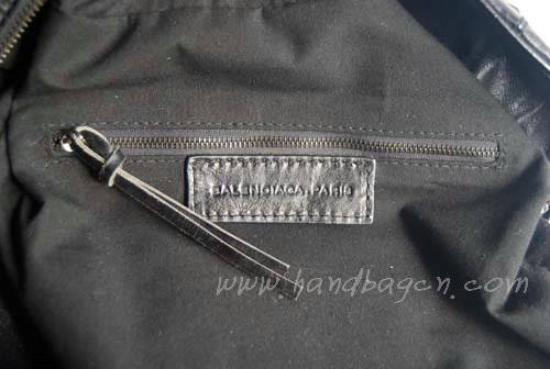Balenciaga 2949 Black Oil Leather Medium Bag