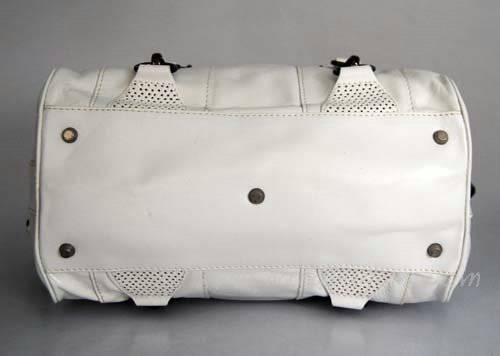 Balenciaga 7746 white Oil Leather Medium Bag