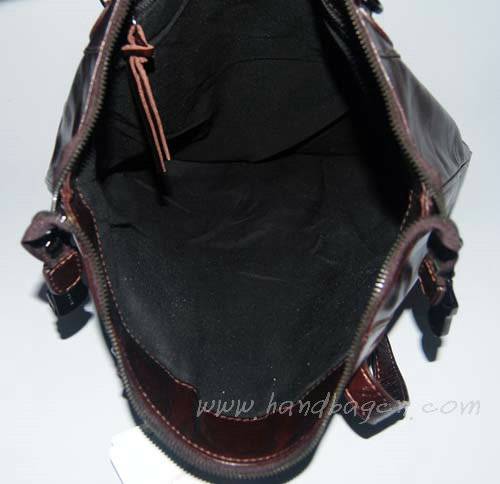 Balenciaga 7747 Dark cream Oil Leather Medium Bag