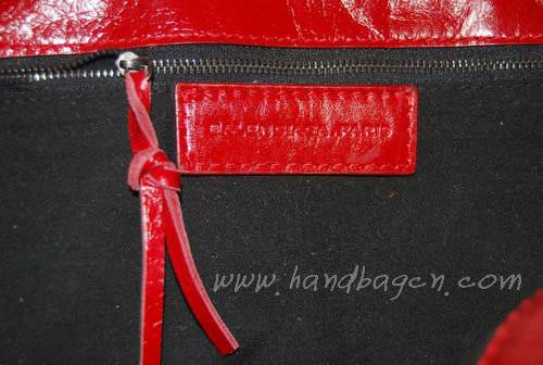Balenciaga 7747 Red Oil Leather Medium Bag - Click Image to Close