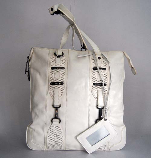 Balenciaga 7747 White Oil Leather Medium Bag - Click Image to Close