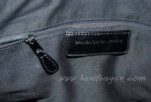 Balenciaga 7749 Black Oil Leather Medium Bag - Click Image to Close