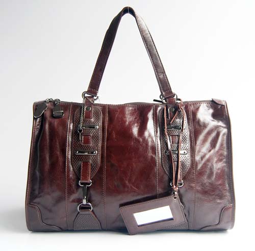 Balenciaga 7749 Dark cream Oil Leather Medium Bag - Click Image to Close