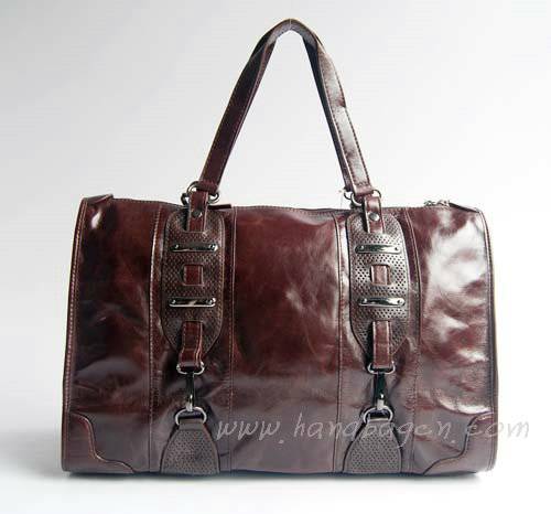 Balenciaga 7749 Dark cream Oil Leather Medium Bag