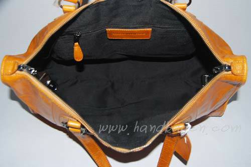 Balenciaga 7749 Tan Oil Leather Medium Bag
