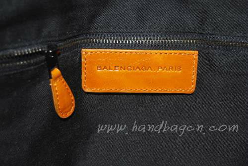Balenciaga 7749 Tan Oil Leather Medium Bag