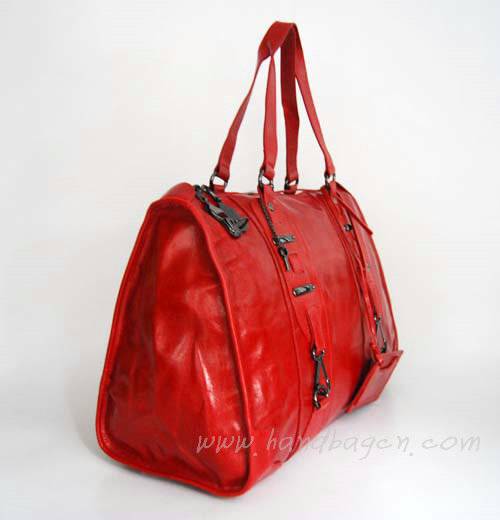 Balenciaga 7749 Red Oil Leather Medium Bag - Click Image to Close