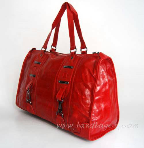 Balenciaga 7749 Red Oil Leather Medium Bag - Click Image to Close