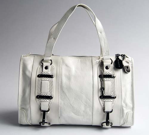 Balenciaga 8386 White Oil Leather Medium Bag - Click Image to Close