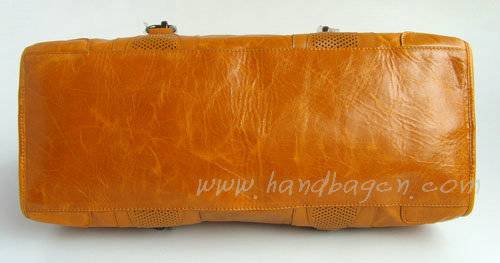 Balenciaga 8388 Tan Oil Leather Medium Bag