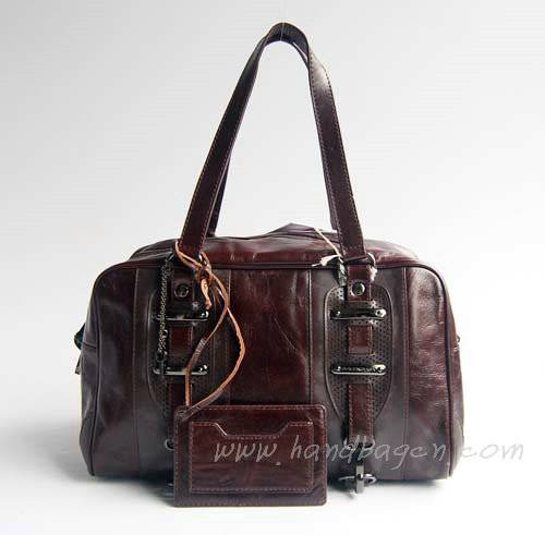 Balenciaga 8389 Dark cream Oil Leather Medium Bag - Click Image to Close