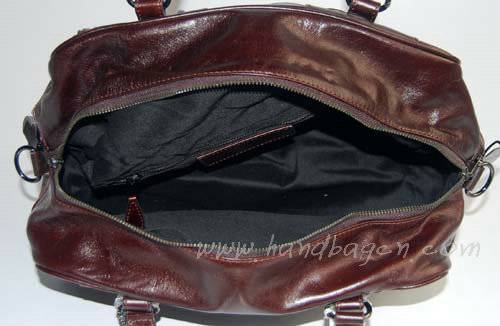Balenciaga 8389 Dark cream Oil Leather Medium Bag