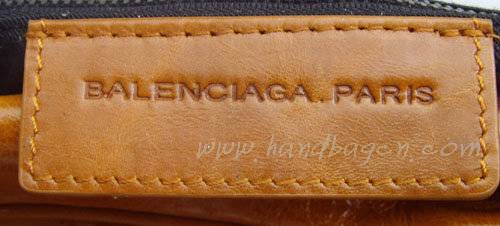 Balenciaga 8390 Tan Oil Leather Medium Bag