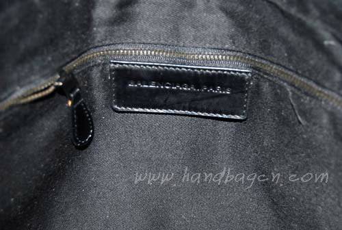 Balenciaga 8392 Black Oil Detail Medium Bag - Click Image to Close