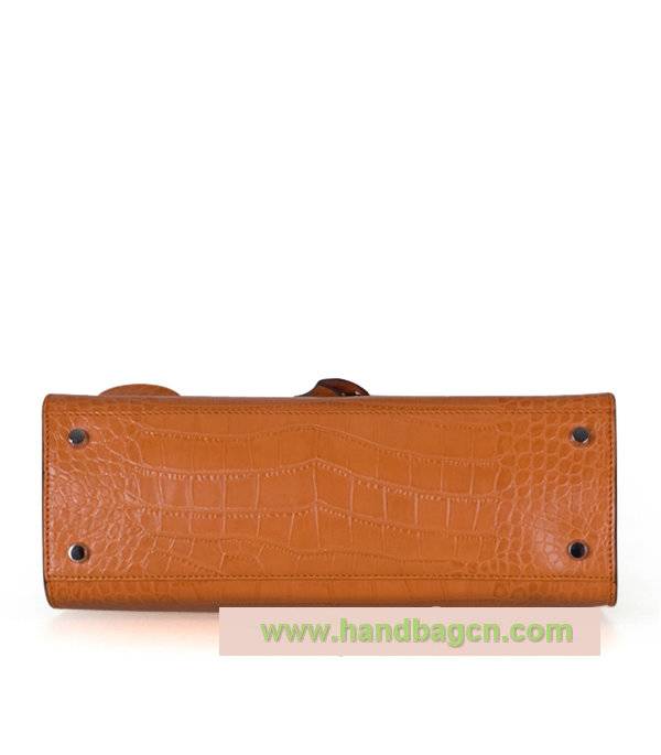 Hermes 9905m Mini Kelly Pouchette Crocodile Skin Leather Handbag