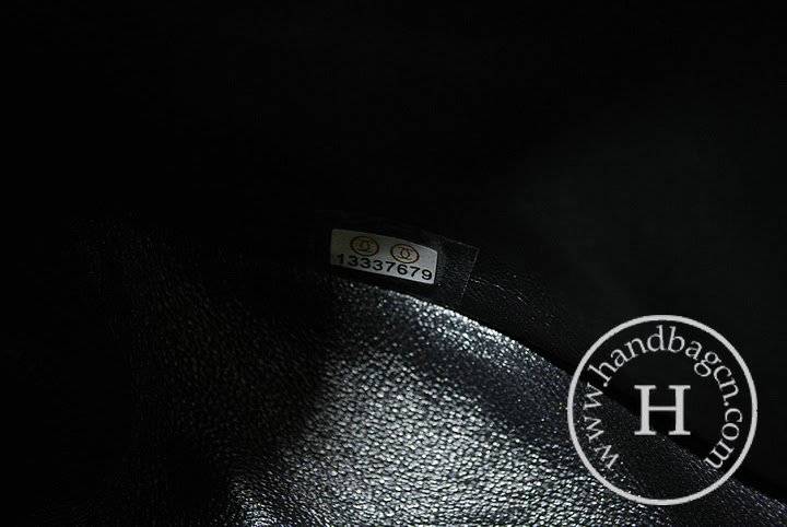 Chanel A1112 Designer Handbag Black Original Caviar Leather With Silver Hardware