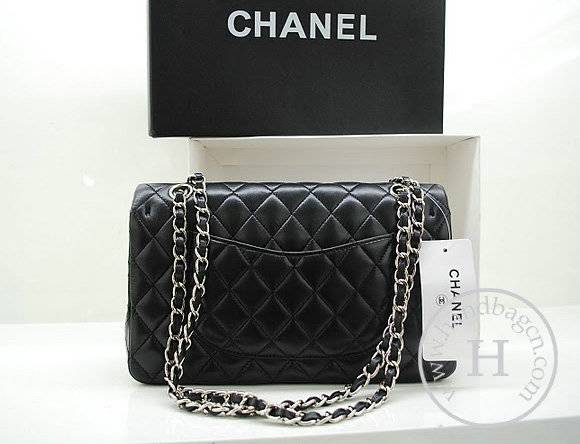 Chanel A1112 Designer handbag Black Original Lambskin Leather With Silver Hardware